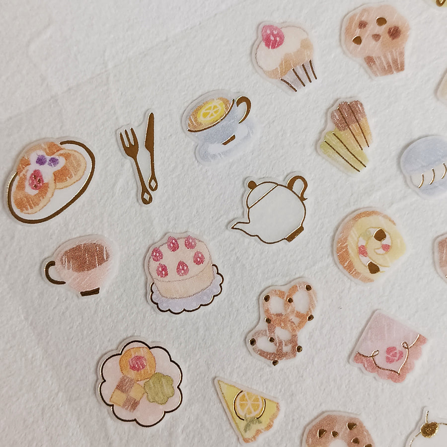Mind Wave One's Daily Life Gold Foil Sticker - Pastry