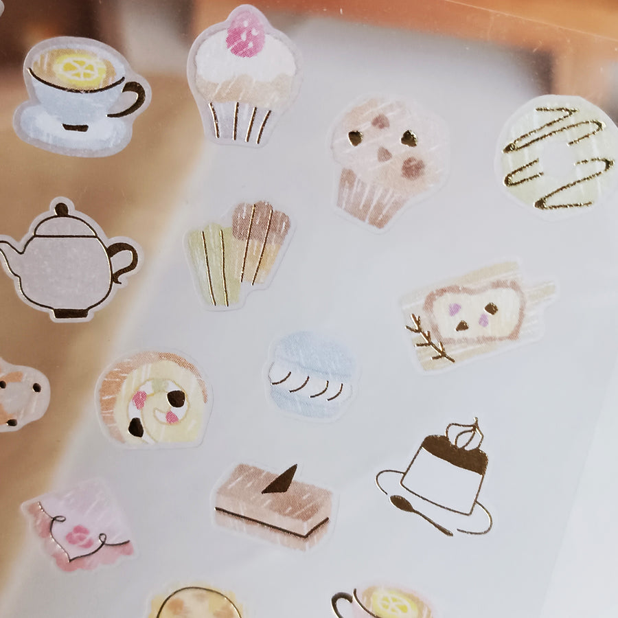 Mind Wave One's Daily Life Gold Foil Sticker - Pastry