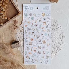 Mind Wave One's Daily Life Gold Foil Sticker - Stationery