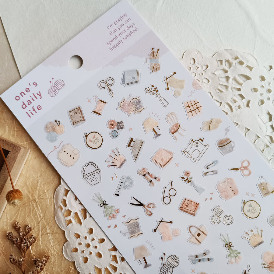 Mind Wave One's Daily Life Gold Foil Sticker - Tailor