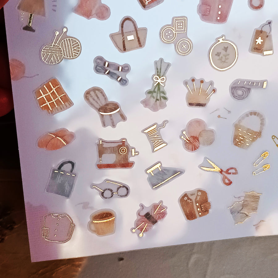 Mind Wave One's Daily Life Gold Foil Sticker - Tailor
