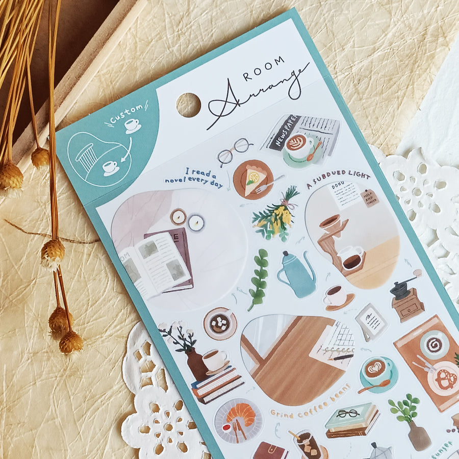 Mind Wave Room Arrange Sticker – Café