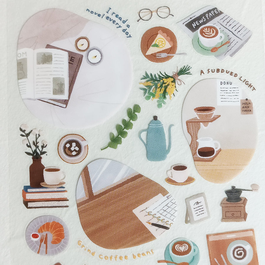 Mind Wave Room Arrange Sticker – Café