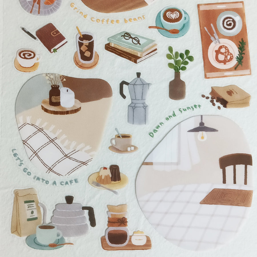 Mind Wave Room Arrange Sticker – Café