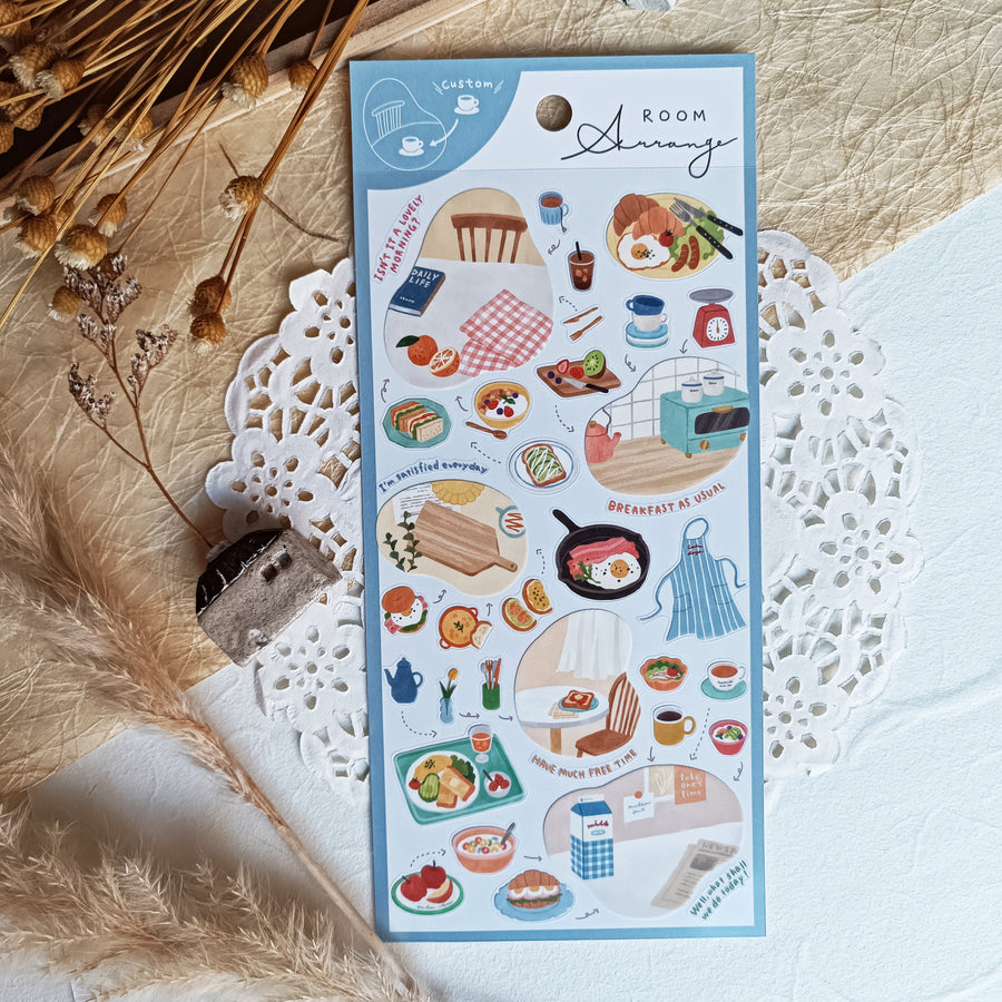 Mind Wave Room Arrange Sticker – Breakfast