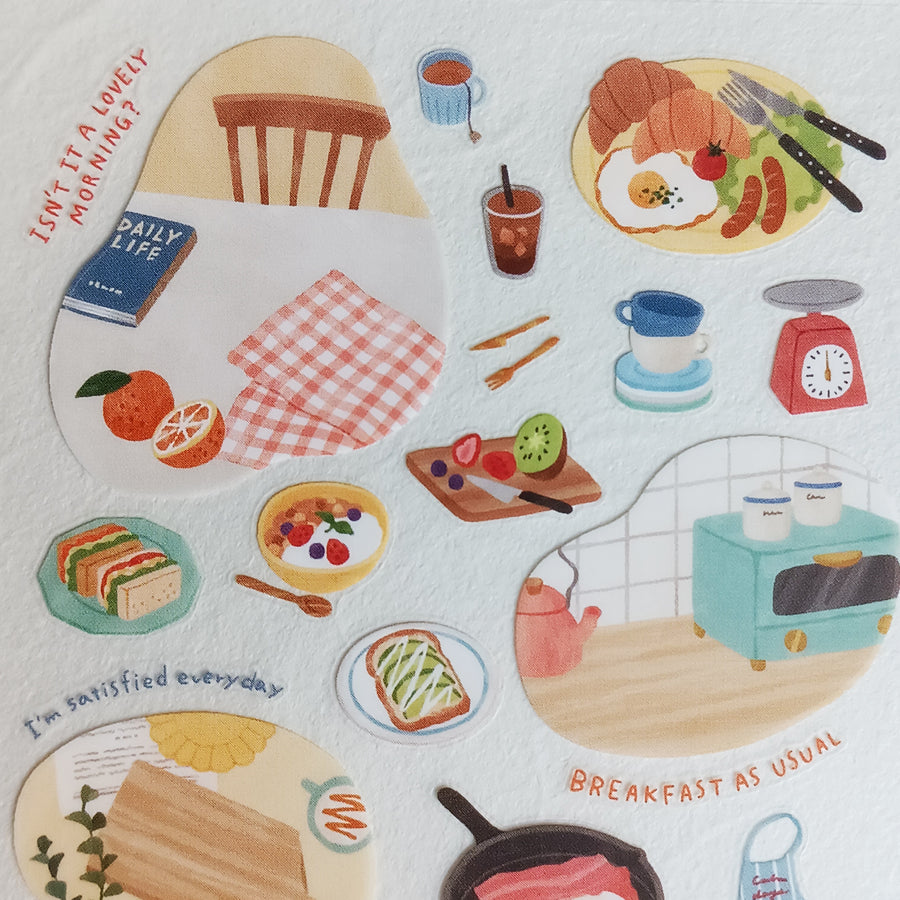 Mind Wave Room Arrange Sticker – Breakfast