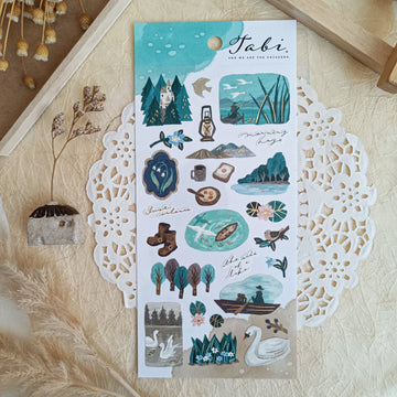 Mind Wave Tabi Foil Gold Sticker - Land of Lake
