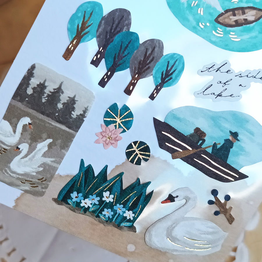 Mind Wave Tabi Foil Gold Sticker - Land of Lake