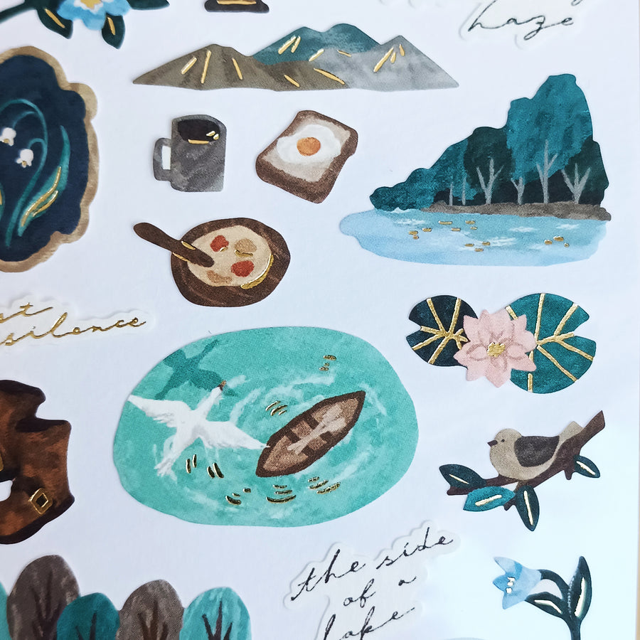 Mind Wave Tabi Foil Gold Sticker - Land of Lake