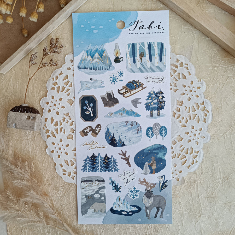 Mind Wave Tabi Foil Gold Sticker - Land of Frozen Sky