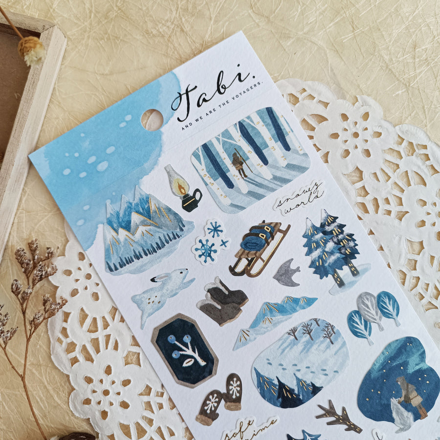 Mind Wave Tabi Foil Gold Sticker - Land of Frozen Sky