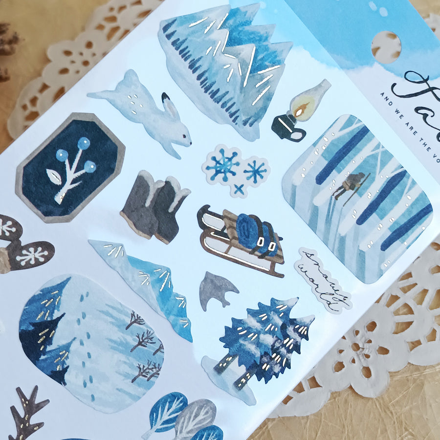 Mind Wave Tabi Foil Gold Sticker - Land of Frozen Sky