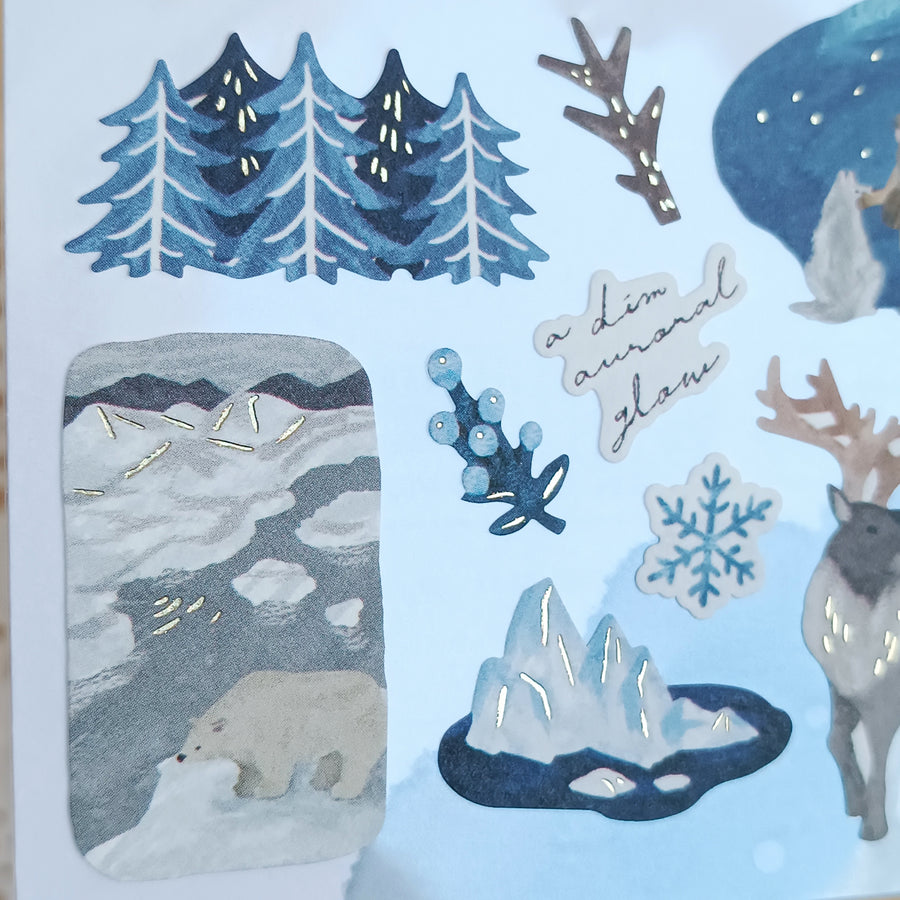Mind Wave Tabi Foil Gold Sticker - Land of Frozen Sky