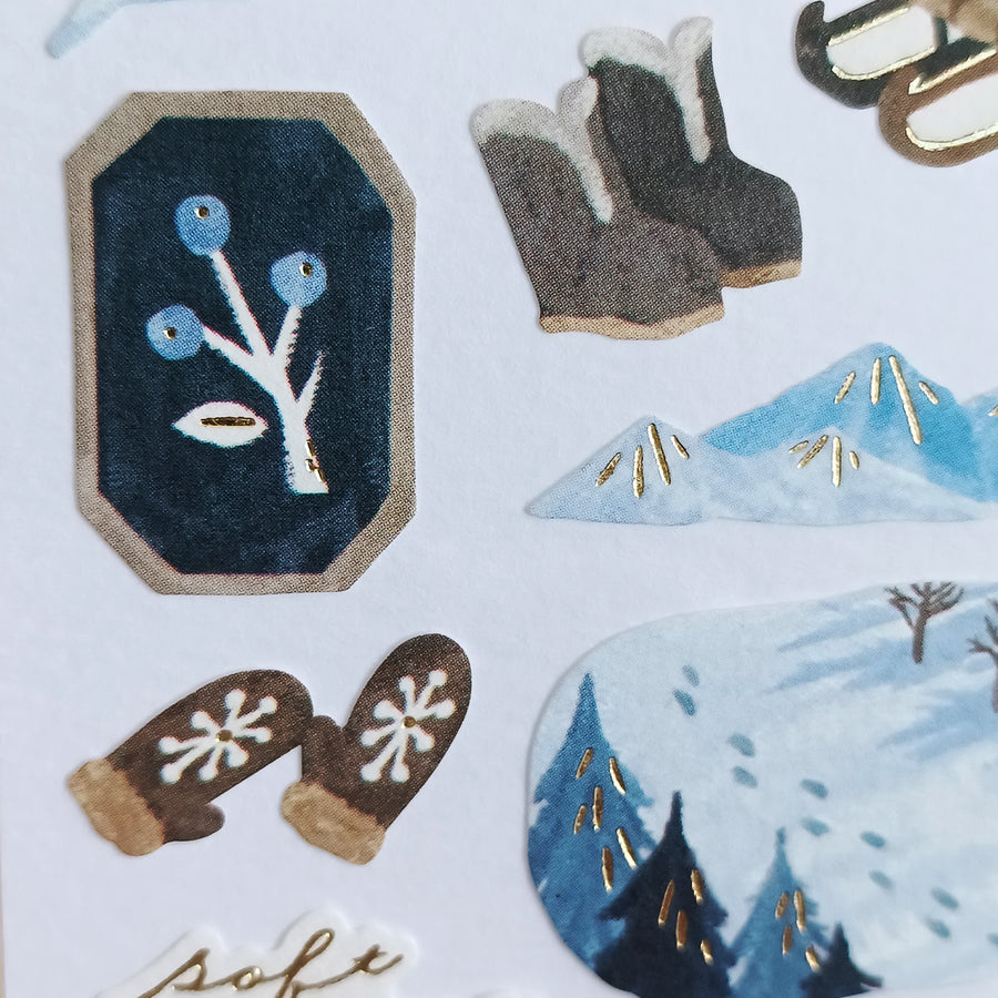 Mind Wave Tabi Foil Gold Sticker - Land of Frozen Sky