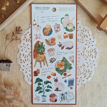 Mind Wave Snug Room Foil Gold Sticker - Tea