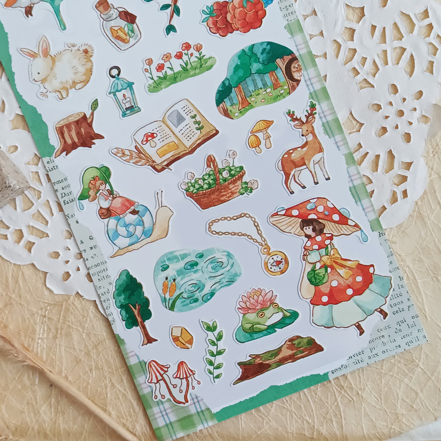 Mind Wave Fushigi Na Sekai Foil Gold Sticker - Exciting Forest Adventure