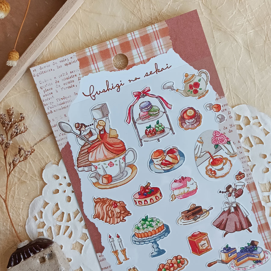 Mind Wave Fushigi Na Sekai Foil Gold Sticker - Hectic Tea Party Prep