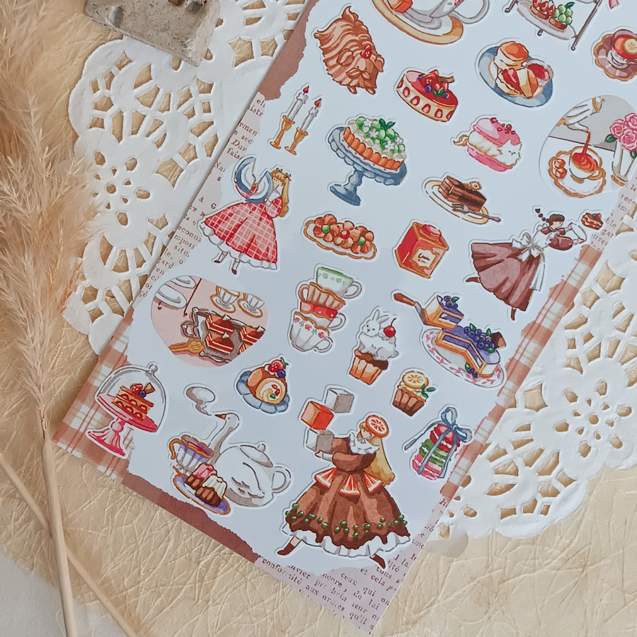 Mind Wave Fushigi Na Sekai Foil Gold Sticker - Hectic Tea Party Prep