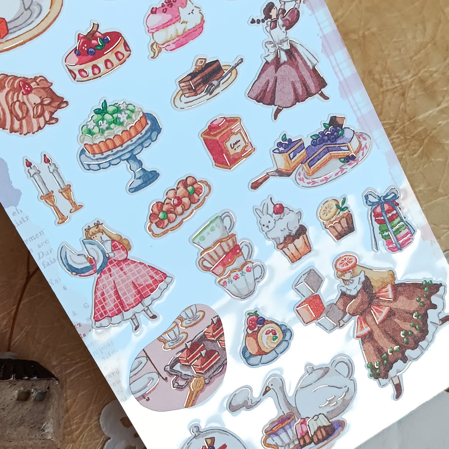 Mind Wave Fushigi Na Sekai Foil Gold Sticker - Hectic Tea Party Prep