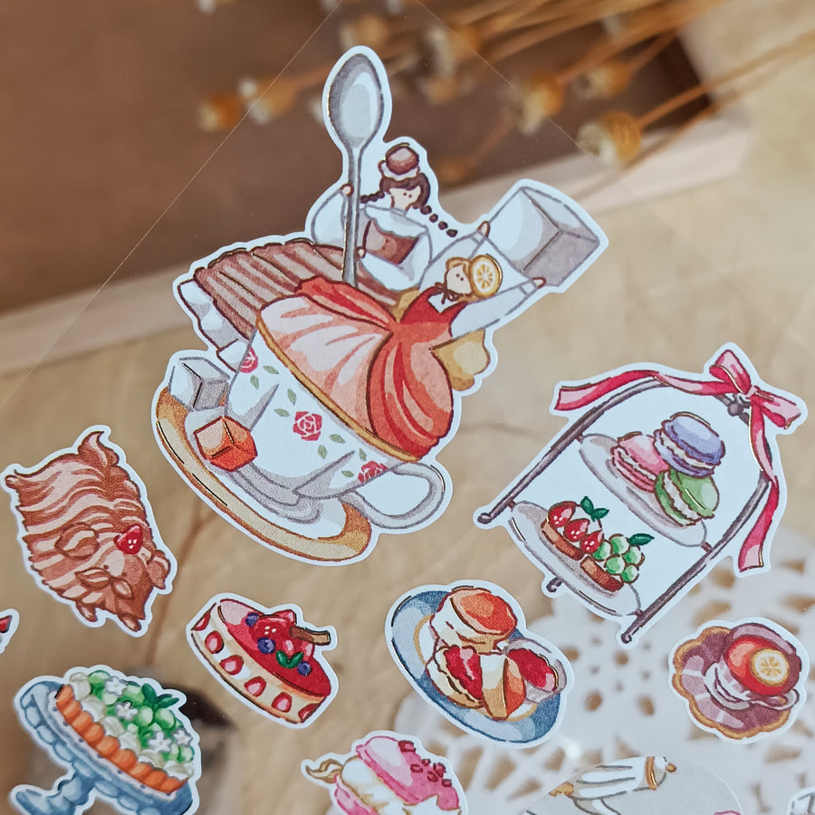 Mind Wave Fushigi Na Sekai Foil Gold Sticker - Hectic Tea Party Prep