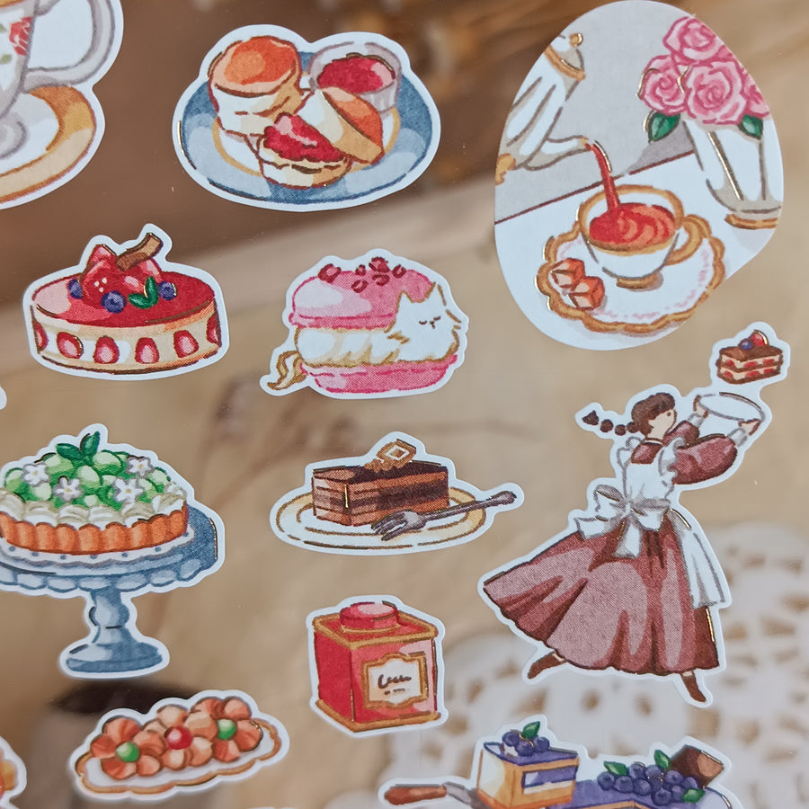 Mind Wave Fushigi Na Sekai Foil Gold Sticker - Hectic Tea Party Prep