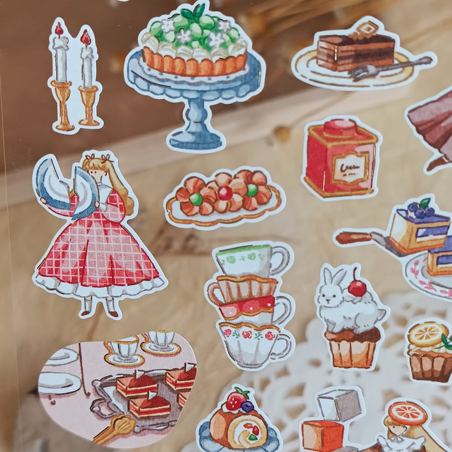 Mind Wave Fushigi Na Sekai Foil Gold Sticker - Hectic Tea Party Prep