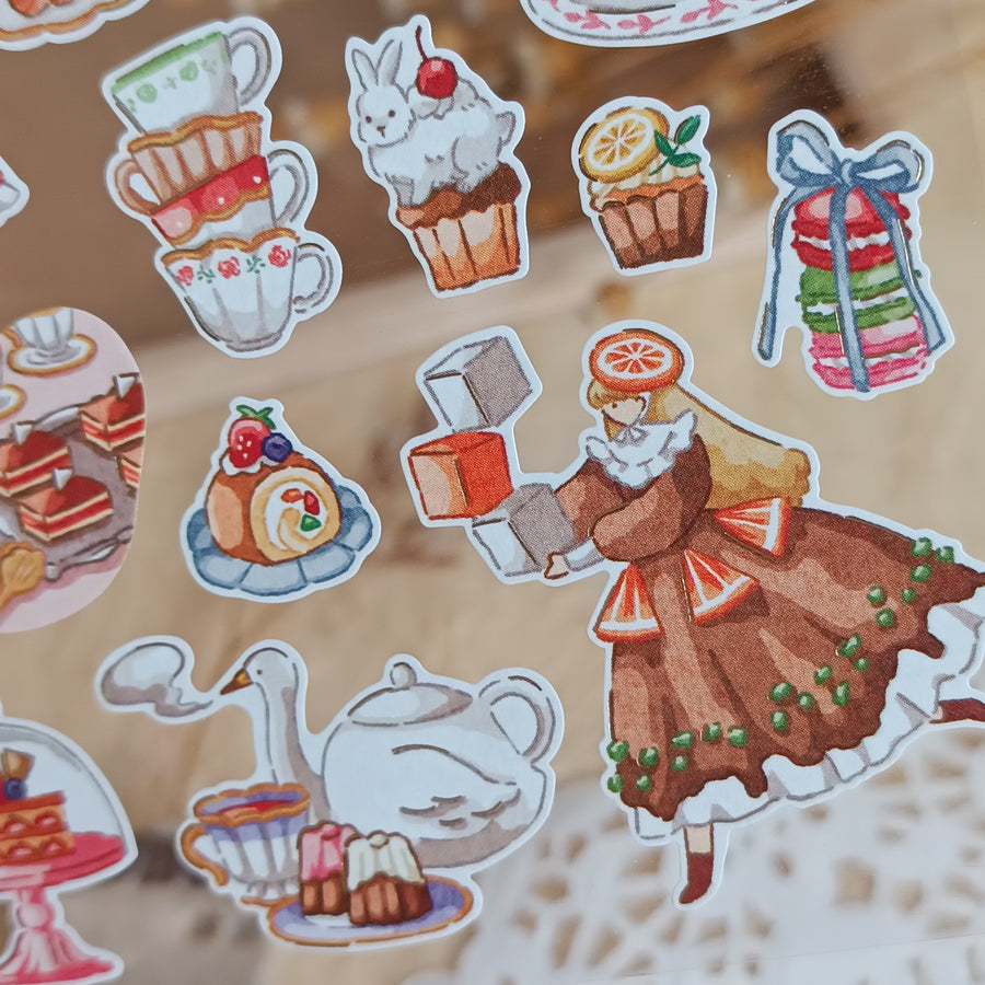 Mind Wave Fushigi Na Sekai Foil Gold Sticker - Hectic Tea Party Prep