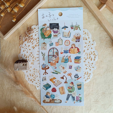 Mind Wave Girl With Animal Sticker - Bear