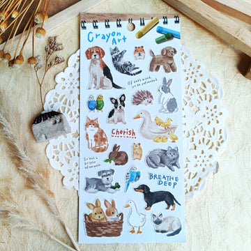 Mind Wave Crayon Art Sticker – Animals
