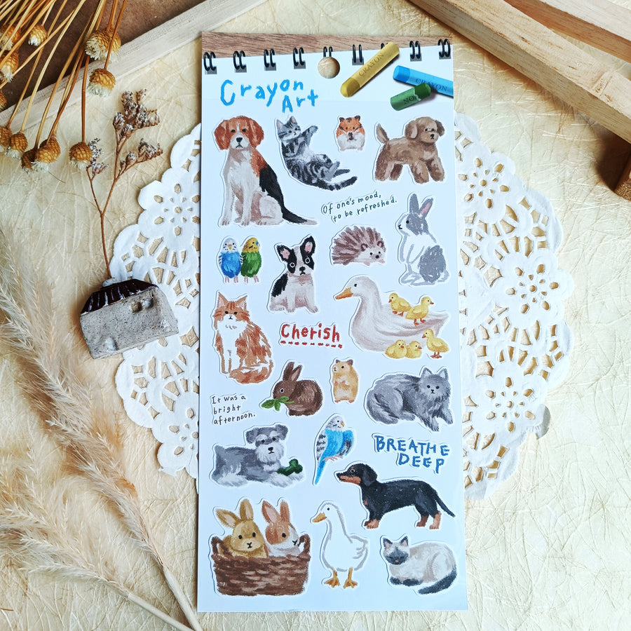 Mind Wave Crayon Art Sticker – Animals