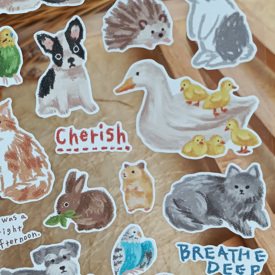 Mind Wave Crayon Art Sticker – Animals
