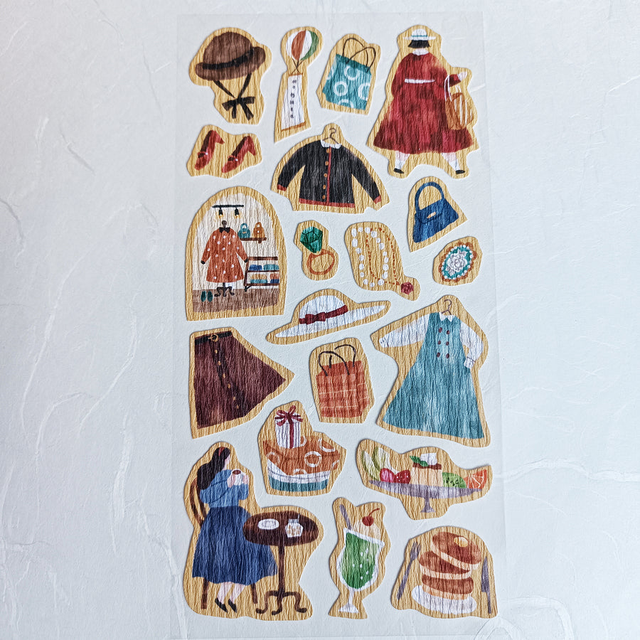 Mind Wave Girl meets Crepe Paper Sticker - Shopping