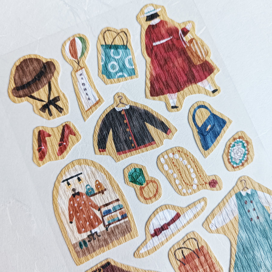 Mind Wave Girl meets Crepe Paper Sticker - Shopping