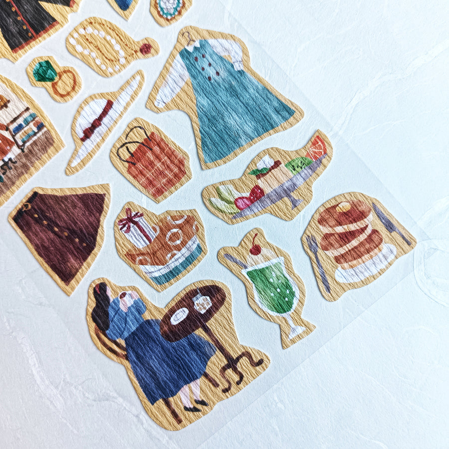 Mind Wave Girl meets Crepe Paper Sticker - Shopping