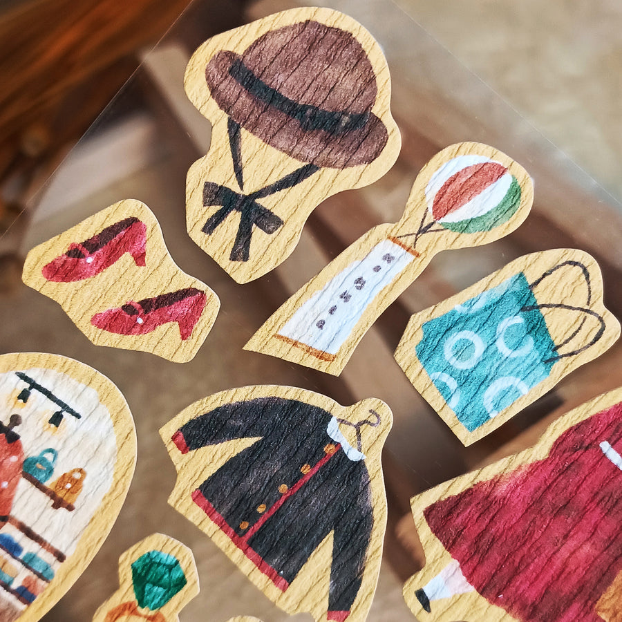 Mind Wave Girl meets Crepe Paper Sticker - Shopping