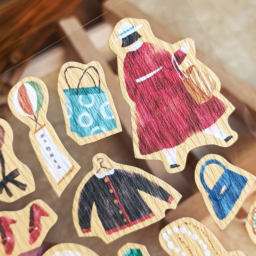 Mind Wave Girl meets Crepe Paper Sticker - Shopping