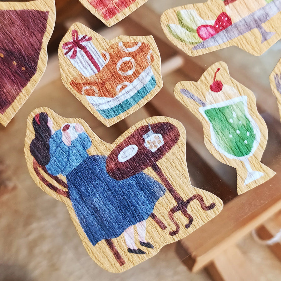 Mind Wave Girl meets Crepe Paper Sticker - Shopping
