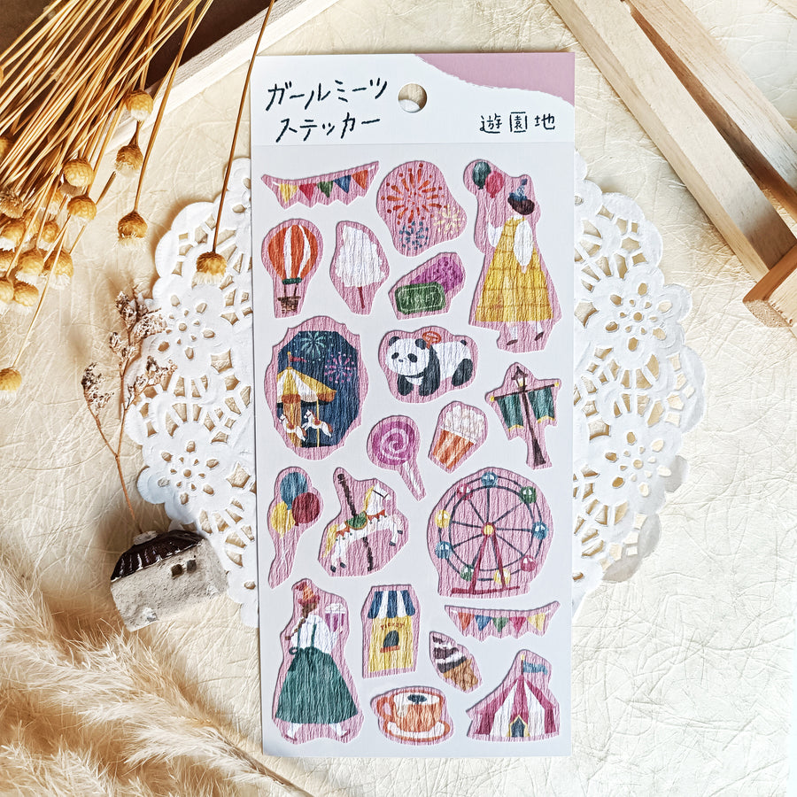 Mind Wave Girl meets Crepe Paper Sticker - Amusement Park