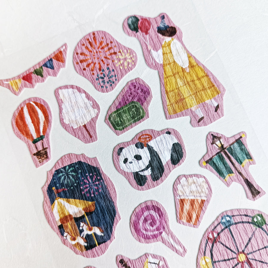 Mind Wave Girl meets Crepe Paper Sticker - Amusement Park