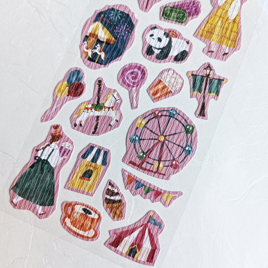Mind Wave Girl meets Crepe Paper Sticker - Amusement Park