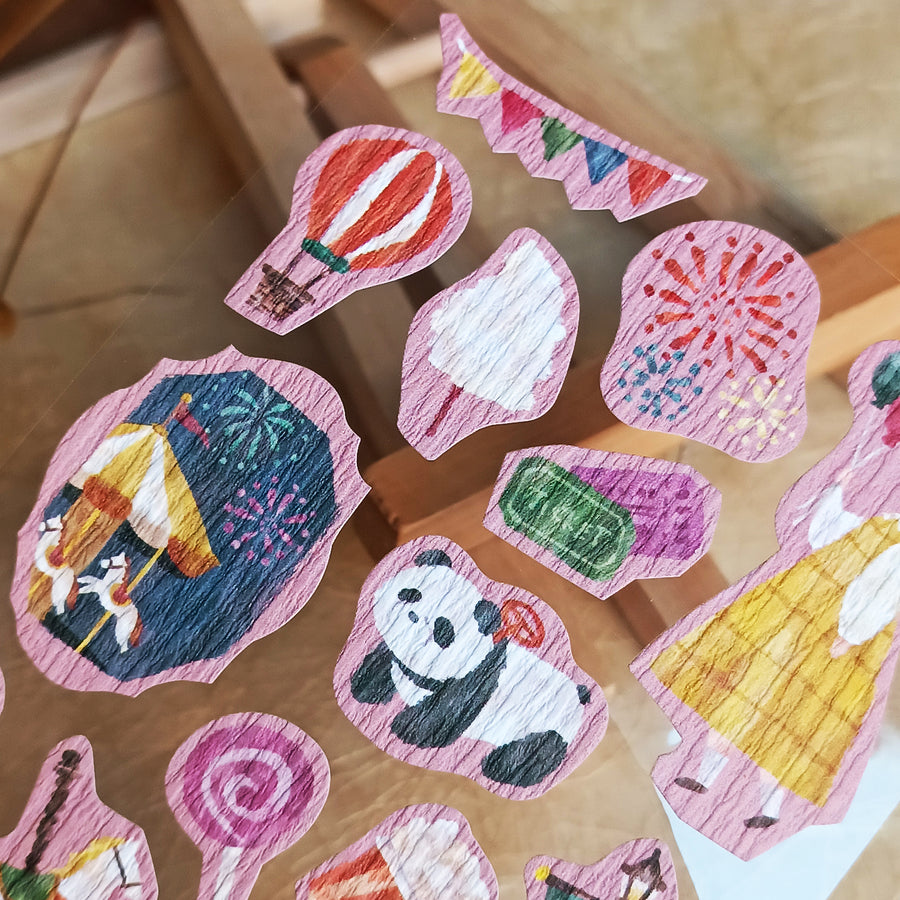 Mind Wave Girl meets Crepe Paper Sticker - Amusement Park