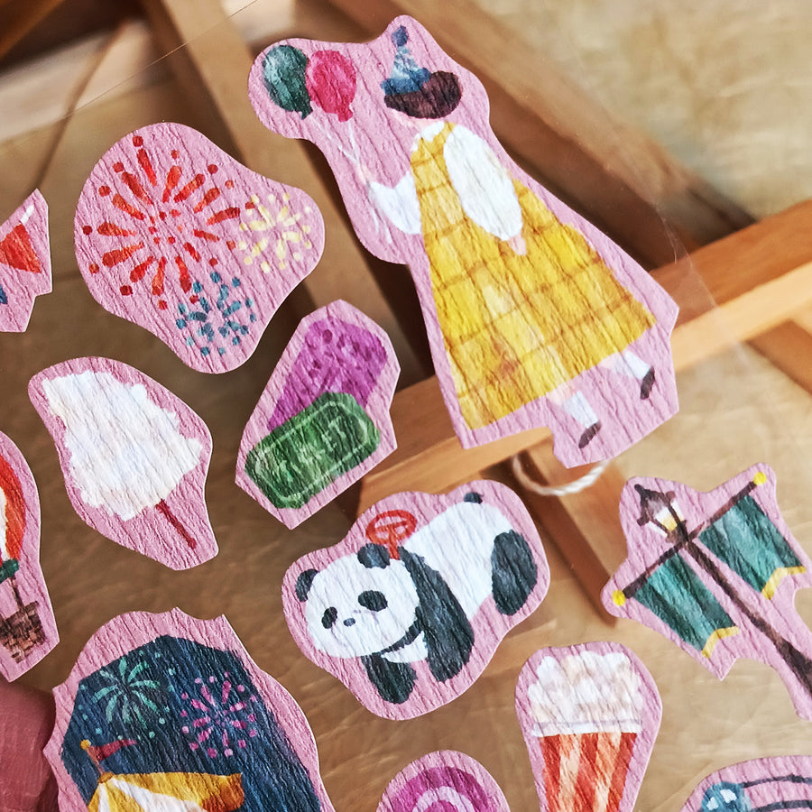 Mind Wave Girl meets Crepe Paper Sticker - Amusement Park