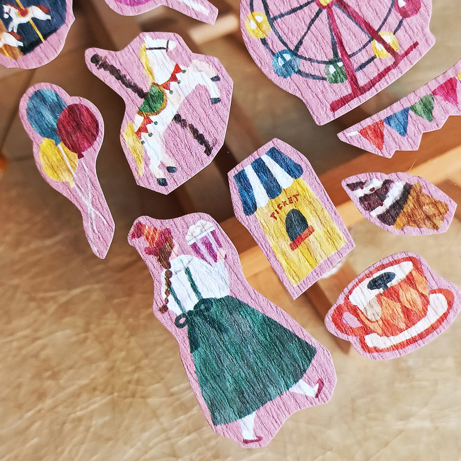 Mind Wave Girl meets Crepe Paper Sticker - Amusement Park