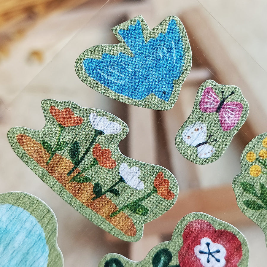 Mind Wave Girl meets Crepe Paper Sticker - Flower picking
