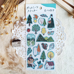 Mind Wave Girl meets Crepe Paper Sticker - Walk in the forest
