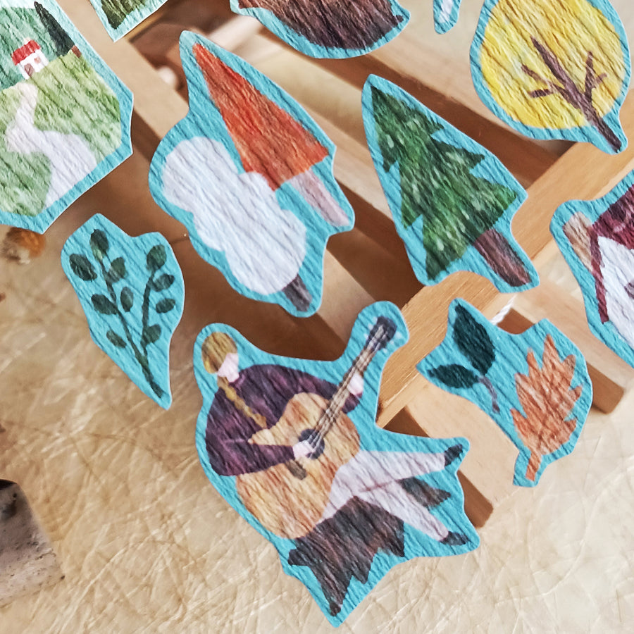 Mind Wave Girl meets Crepe Paper Sticker - Walk in the forest