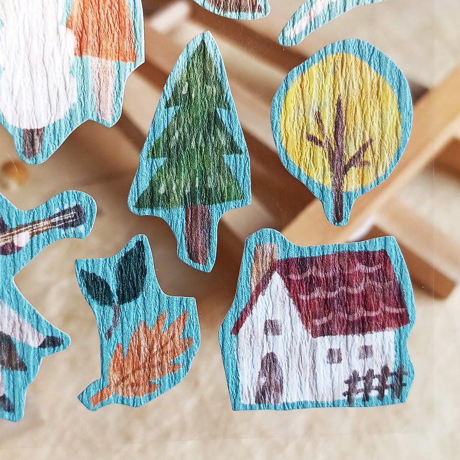 Mind Wave Girl meets Crepe Paper Sticker - Walk in the forest