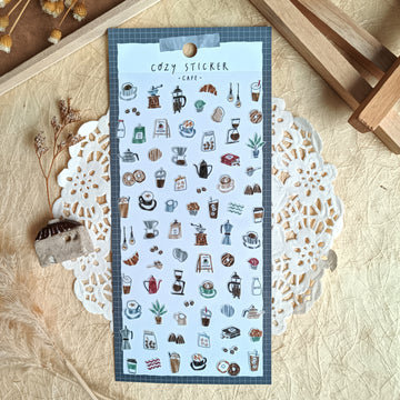Mind Wave Cozy Sticker - Cafe