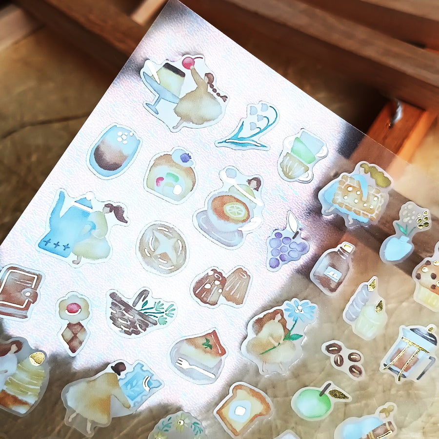 Mind Wave Watashi To Kobito Gold Foil Sticker - Beige