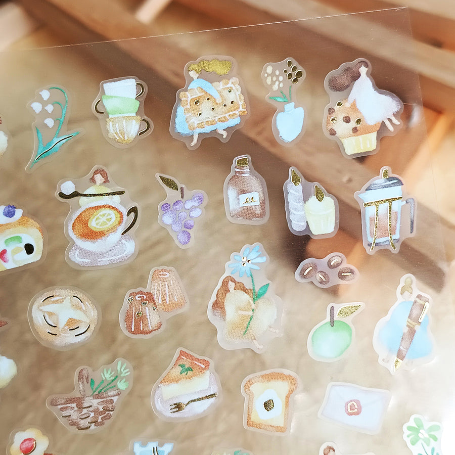 Mind Wave Watashi To Kobito Gold Foil Sticker - Beige